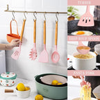 Umite Chef Silicone Kitchen Utensils Set, 33 Piece Non-Stick Kitchen Utensils - Image 7