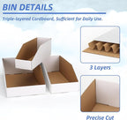 ZBEIVAN Cardboard Storage Bins Boxes 30 Packs, Easy Assembly Pantry Organizer - Image 3