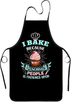 Baking Apron for Women I Baking Because People Is Frowned Aprons Gifts for Men by zukmvuh