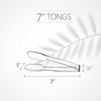 Plasticpro 7.5'' Serving Tongs Heavy Duty Reusable Kitchen and BBQ Clear - Image 6