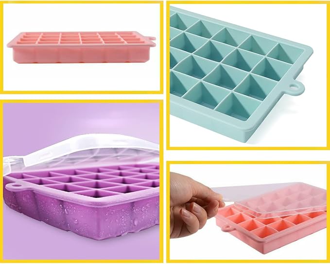 TAO CICADA Ice Cube Tray, 3 Pack Silicone Ice Cube Molds, Ice Cube Trays - Image 4