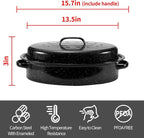 Granite Roasting Pan, Medium 15.7” Enameled Roasting Pan - Image 2