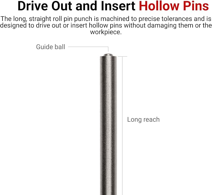 TEKTON 5/64 Inch Roll Pin Punch | 66062 | Made in USA - Image 2