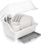 Dish Drying Rack, Plastic Plate Cup Dryer Holder by Acshio