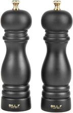 BILL.F Salt and Pepper Grinder Wooden Pepper Mill Grinder Salt Pepper Shakers by BFBILLFSINCE1983