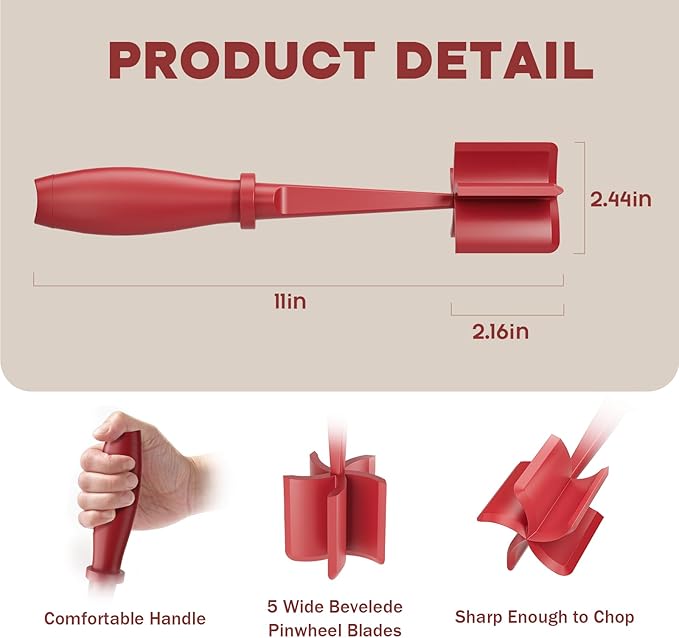 Meat Chopper, Upgrade Hamburger Smasher, Premium Heat Resistant Meat Masher - Image 2