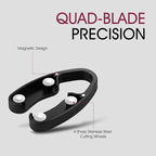 GOBETTER 2 Pcs Wine Foil Cutter Magnetic Design, 4 Stainless Blades Foil - Image 3