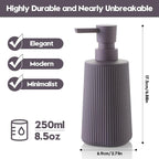 Small Soap Dispenser for Bathroom and Kitchen, Modern Farmhouse Striped Style - Image 6