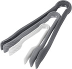 DecorRack 3 Pcs 6” x 8” x 10” Multi Cologray Plastic Tong Set, 3 Pack Durable by DecorRack