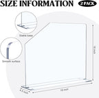 Vesici 2 Pcs Clear Acrylic Sink Splash Guard Freestanding Panel Barrier - Image 2