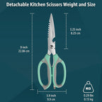 BoFuYuan Kitchen Scissors, 9-Inch Heavy Duty Multipurpose Food Cutting Shears - Image 4