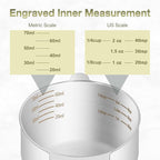 1PCS 1/3Cup Single Measuring Cup, Etched Inner Scale Stainless Steel Measure - Image 3