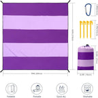 WIWIGO Beach Blanket Waterproof Sandproof Beach Mat 79" X 83"/10'x9'for 2-8 - Image 2