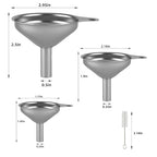 Stainless Steel Kitchen Funnel, Medium and Small Three-piece Set - Image 7