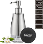 Gaussra Soap Dispenser with Coaster and Stickers, Brushed Nickel Stainless - Image 7