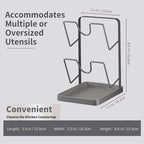Kitchen Pot Lid Storage Rack, Stainless Steel Pot Lid Holder while Cooking - Image 6