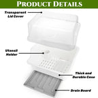 Dish Drying Rack, Plastic Plate Cup Dryer Holder - Image 3