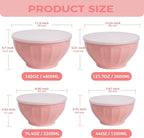 BoxedHome Mixing Bowls with Lids Set, 4PK Large 0.2” Thick Plastic Nesting - Image 4
