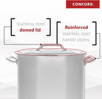Concord 50 Quart Stainless Steel Stock Pot Cookware - Image 7