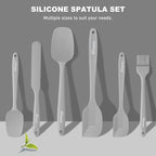 NileHome Silicone Spatula Set, 6 Pieces Food Grade Kitchen Utensils - Image 7