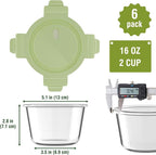16oz Glass Meal Prep Containers - Image 3