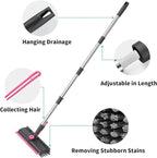 AIR U+ Floor Scrub Brush with Long Handle, 3 in 1 Scrape and Heavy-Duty Stiff - Image 5