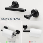 FORIOUS Toilet Paper Holder Wall Mount, SUS304 Stainless Steel Double Post - Image 3