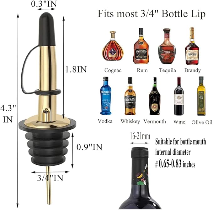 Pafusen 24 Pack Liquor Bottle Pourers, Liquor Pour Spout - Image 5