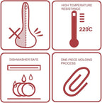uxcell Silicone Soup Ladle Spoon 8.5 Inch Heat Resistant to 450°F One Piece - Image 3