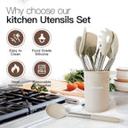 Kitchen Utensils Set-Silicone Cooking Utensils-33pcs Non-Stick Silicone Cooking - Image 3