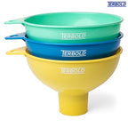 3pc Wide Mouth Canning Funnels for Filling Bottles and Mason Jars | Large Spout - Image 3