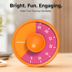 60-Minute Visual Timer, Twist to Set, Loud Battery-Powered Alarm, - Image 7
