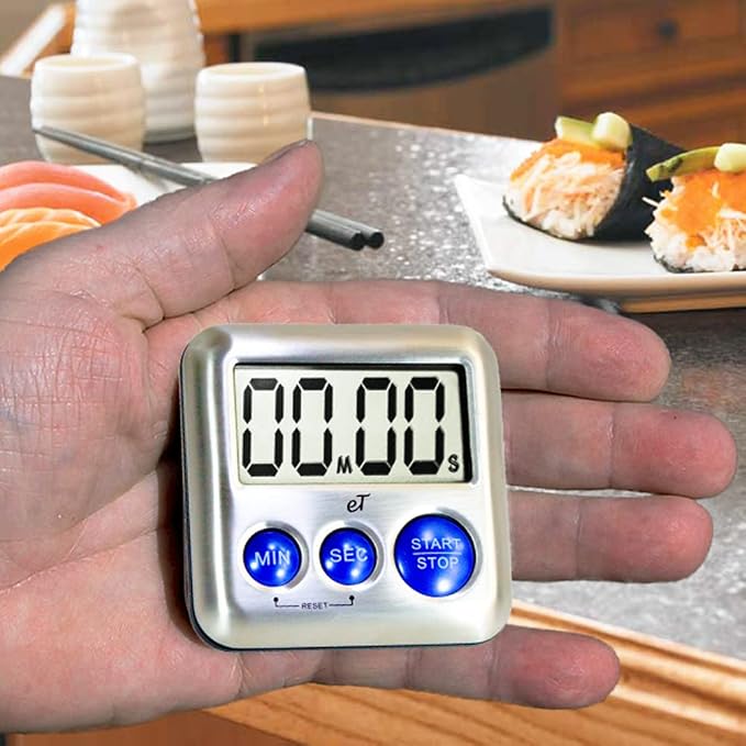 Elegant Digital Kitchen Timer Stainless Steel - Image 8