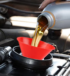 Arcimatto 3 Pack Automotive Oil Funnels Set, Right Angle Funnels, Car Plastic - Image 8