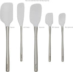 Tovolo Stainless Steel Handled Silicone Spatula Set of 5 Oyster Gray, - Image 2