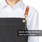 KITCHIEF Pottery Apron Split Leg, Cross Back Chef Apron - Image 4