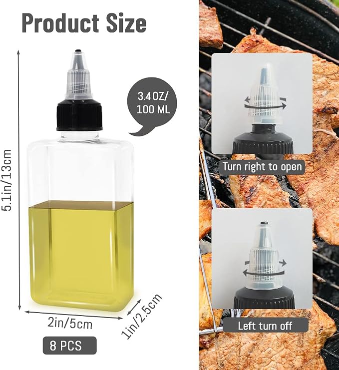 LELE LIFE 8Pcs Small Oil Dispenser Bottle - Image 2