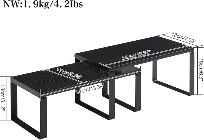 YMYNY Cabinet Shelf Organizer, Spice Racks Set of 4, Kitchen Counter Shelves - Image 3