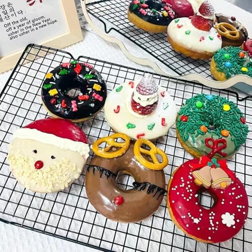 Sentovac Sprinkle Santa Claus Christmas Tree Bells Mix Red Green Sprinkles Edible for Cake Decorating Cookie Cupcake Topper Baking Decorations Halloween Christmas Supplies - Image 5