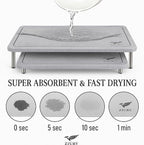 6 PCS Stone Drying Mat Set for Kitchen Counter, 2 Large Diatomaceous Earth Dish - Image 2