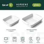 HOMBENE Casserole Dish Set for 2, Ceramic Baking Pan, Ceramic Baking Dish - Image 2