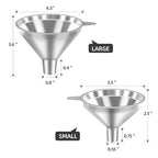 3 Pack Stainless Steel Kitchen Funnel Set, funnels - Image 3