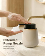 Bosilunlife Ceramic Foaming Soap Dispenser - 12Oz Bathroom Countertop Kitchen - Image 3