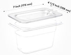 CURTA 6 Pack NSF 1/9 Notched Food Pan Cover, Size Clear Polycarbonate Lid - Image 2