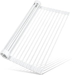 MERRYBOX Roll Up Dish Drying Rack, Silicone Wrapped Over The Sink Dish Rack by MERRYBOX