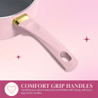 Paris Hilton Epic Nonstick Pots and Pans Set, Tempered Glass Lids, Soft Touch - Image 9