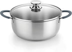 BRA COOKWARE Master Stainless Steel Stock Pot w/Glass Lid | 8 Inch 2.4 Quart by BRACookware