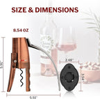 Forge Quality Compact Vertical Lever Corkscrew Wine Opener - Image 9