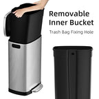 KUK 13 Gallon/50L Stainless Steel Kitchen Trash Can - Image 4