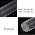 HARFINGTON Acrylic Clay Roller 9 Inch x 1 Inch Solid Non-Stick Plastic Round - Image 4